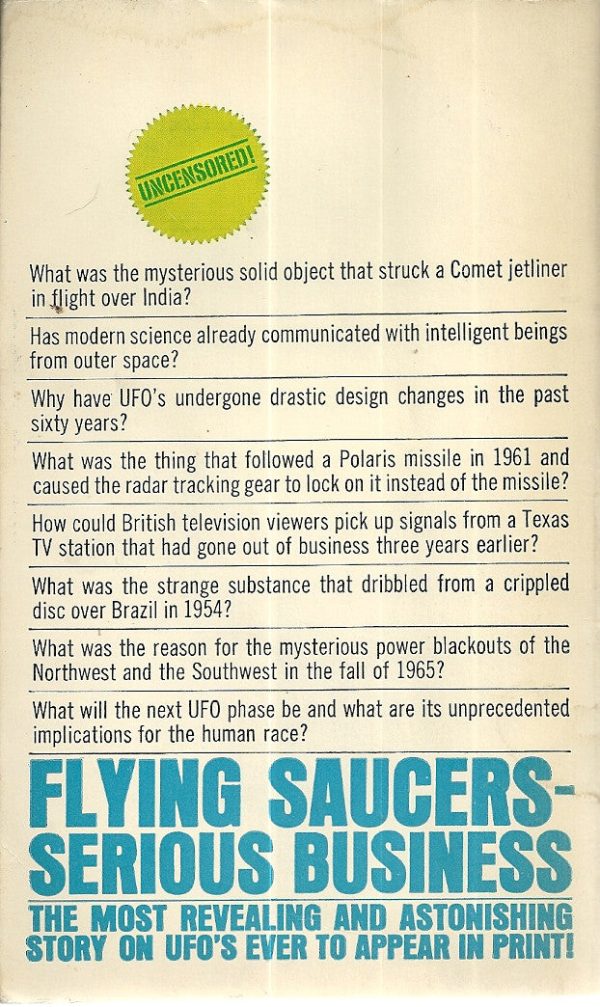 Flying Saucers: Serious Business Sale